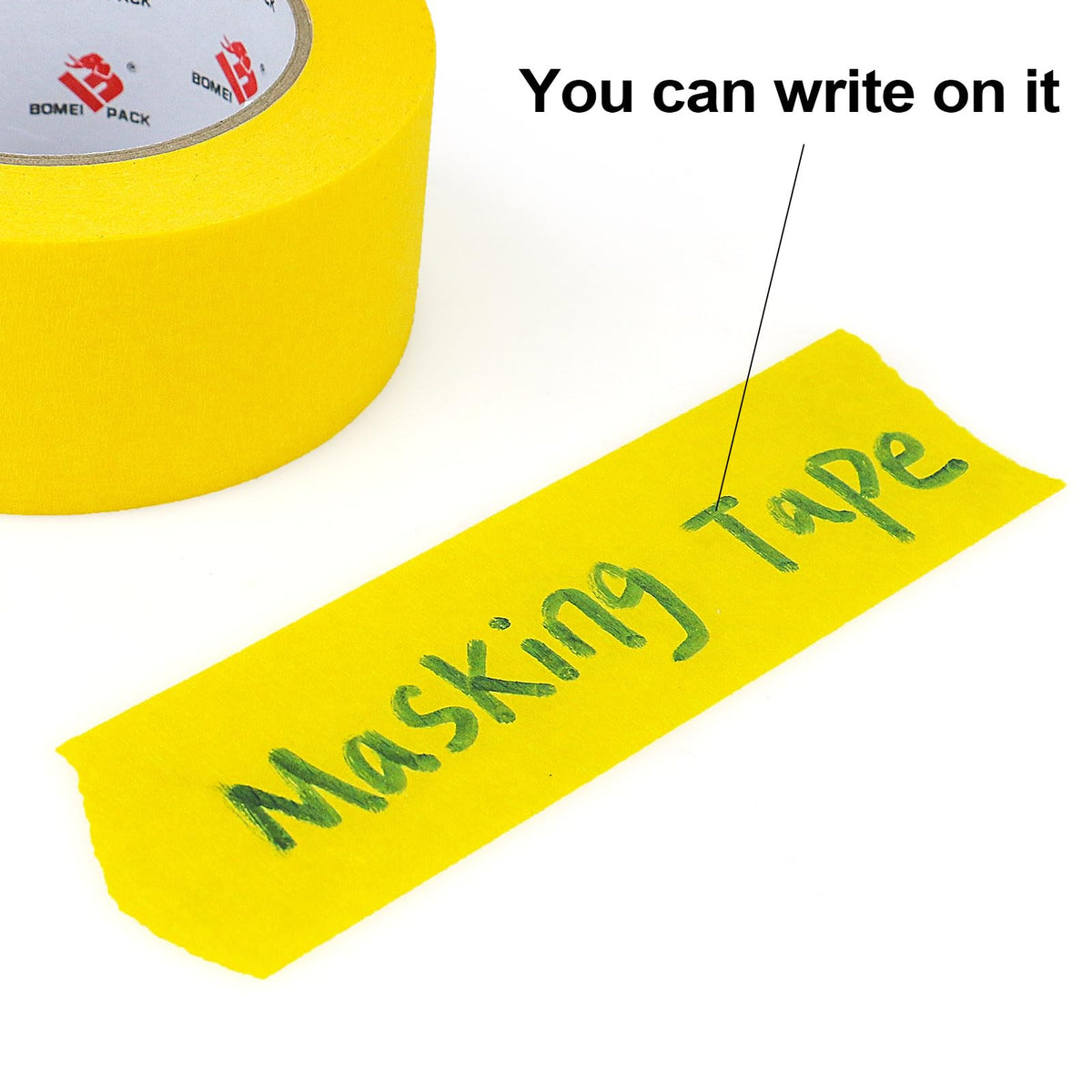 BOMEI PACK 4-Pack Yellow Painter's Tape — 2 in x 55 yd, Medium Adhesion