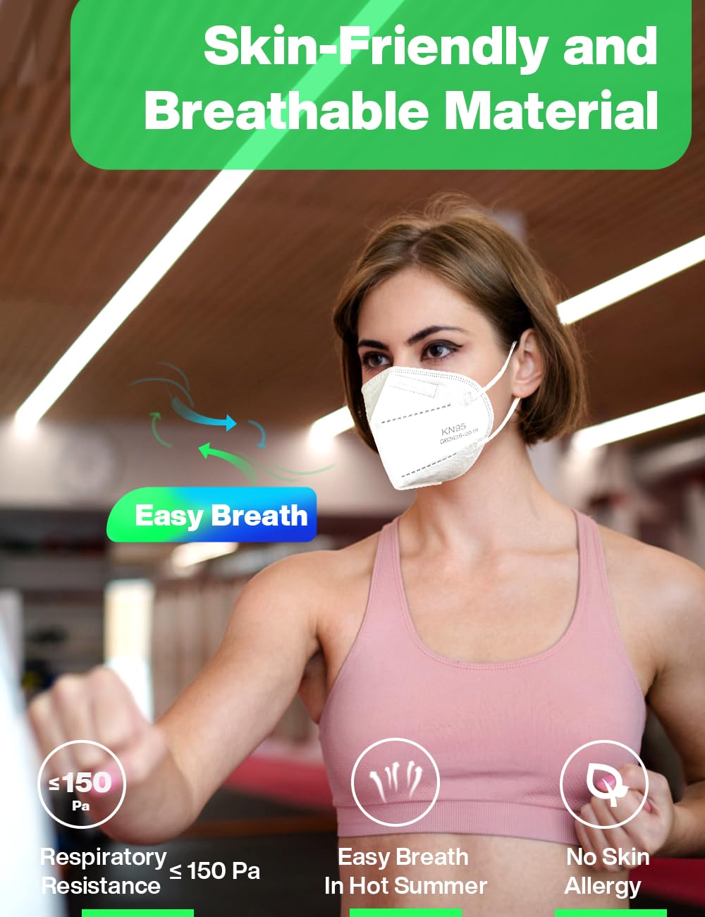 Boncare KN95 Face Mask 30 PCs – 5-Layer, Breathable & Comfortable (White)