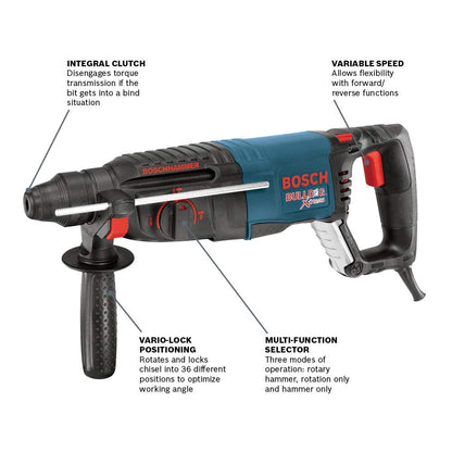 BOSCH Bulldog Xtreme 11255VSR – 1-Inch SDS-Plus Rotary Hammer, 3 Modes, Variable Speed