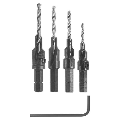 Bosch SP515 5-Piece Hex Shank Countersink Drill Bit Set | 3-in-1 Drill, Countersink & Counterbore