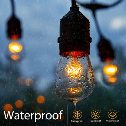 Brightown S14 Incandescent Edison Bulbs – 11W Warm 2200K, E26, Waterproof, Dimmer Compatible, 20 Pack