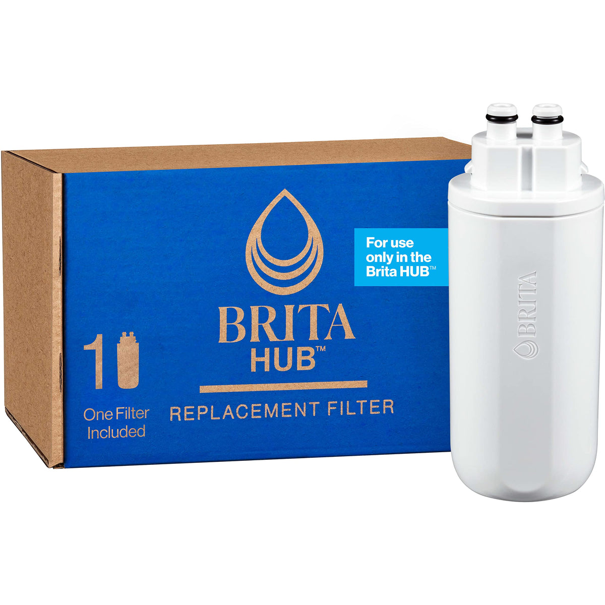 Brita Hub Replacement Water Filter | BPA-Free, 6 Months, 120 Gallons | White