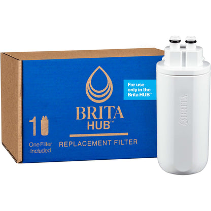 Brita Hub Replacement Water Filter | BPA-Free, 6 Months, 120 Gallons | White