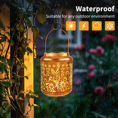 Brizled Hummingbird Solar Lanterns – 2 Pack Outdoor Garden Lights