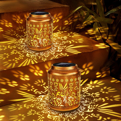 Brizled Hummingbird Solar Lanterns – 2 Pack Outdoor Garden Lights