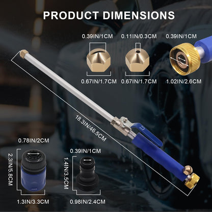 BUXUNA Jet Hose Nozzle High Pressure Wand | Leak-Proof Power Washer Attachment