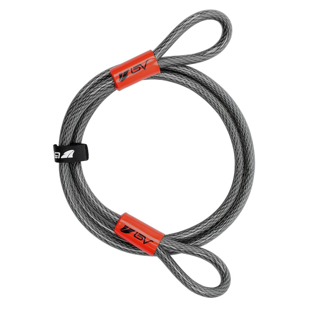 BV 7FT Heavy-Duty Security Cable Lock with Loops — 10mm Braided Steel