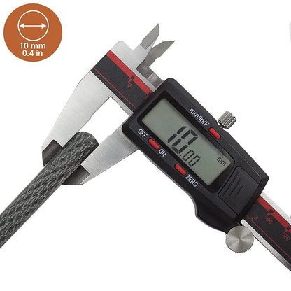BV 7FT Heavy-Duty Security Cable Lock with Loops — 10mm Braided Steel