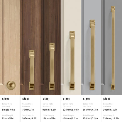 CABDM 10 Pack 1-Inch Vintage Ball Brushed Brass Cabinet Knobs