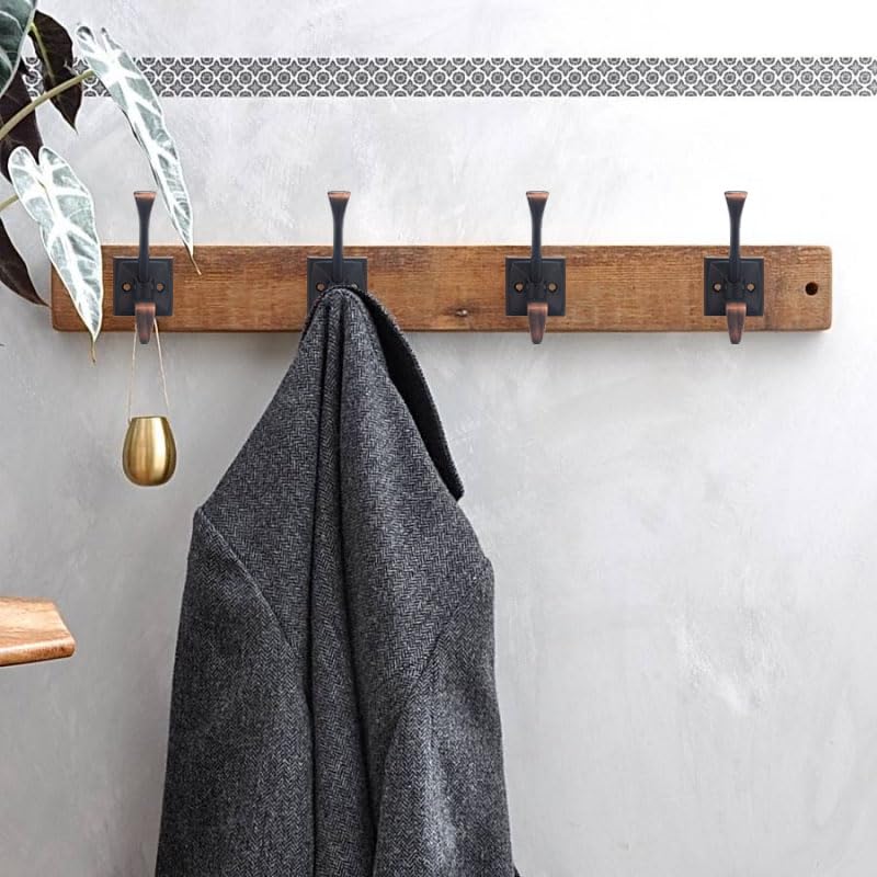 CABDM 5-Pack Decorative Heavy-Duty Towel Hooks – Oil Rubbed Bronze Wall Mount