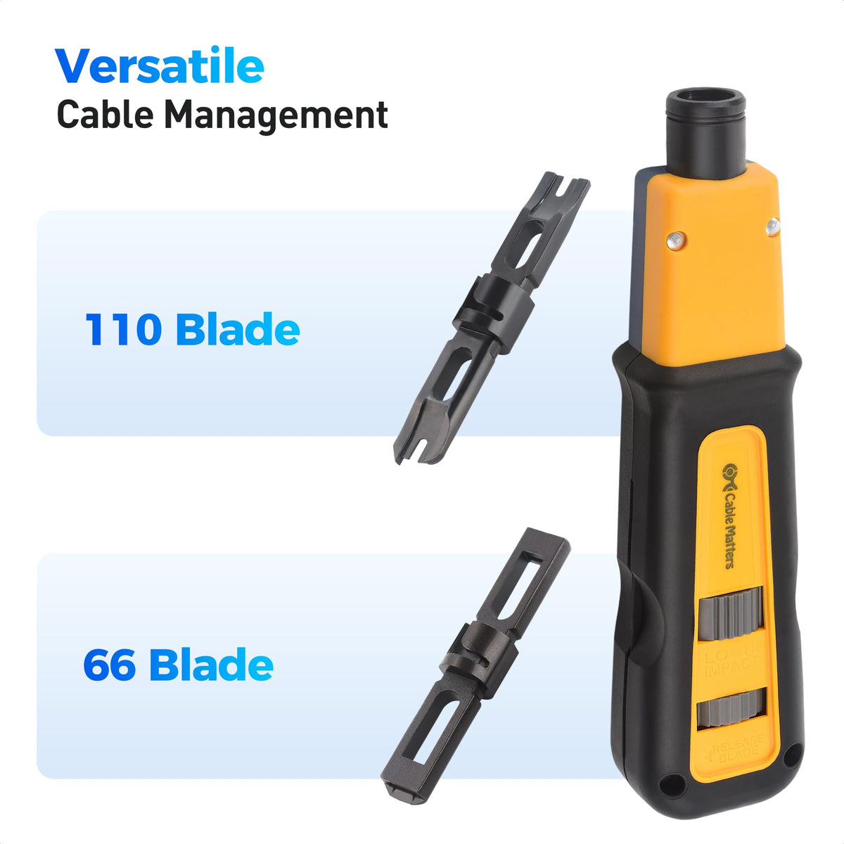 Cable Matters Punch Down Tool with 110 & 66 Blades for RJ45 Ethernet Cat 8/7/6A