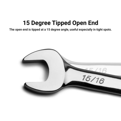Capri Tools 1-1/8 in Combination Wrench, 12-Point WaveDrive, SAE