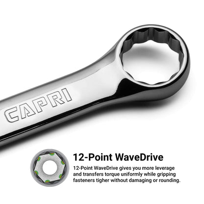 Capri Tools 1-1/8 in Combination Wrench, 12-Point WaveDrive, SAE