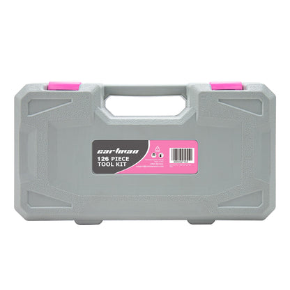 CARTMAN Home Tool Set Kit – Basic Household Tools with Storage Case (Light Pink)