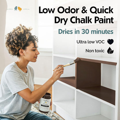 Chalky Chicks 4oz Matte Alaskan Brown Bear Chalk Paint – No Prep