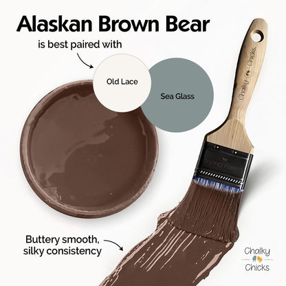 Chalky Chicks 4oz Matte Alaskan Brown Bear Chalk Paint – No Prep