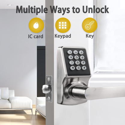 Cielsa Dawn Keypad Door Lock with Handle – 2-Pack Brushed Nickel