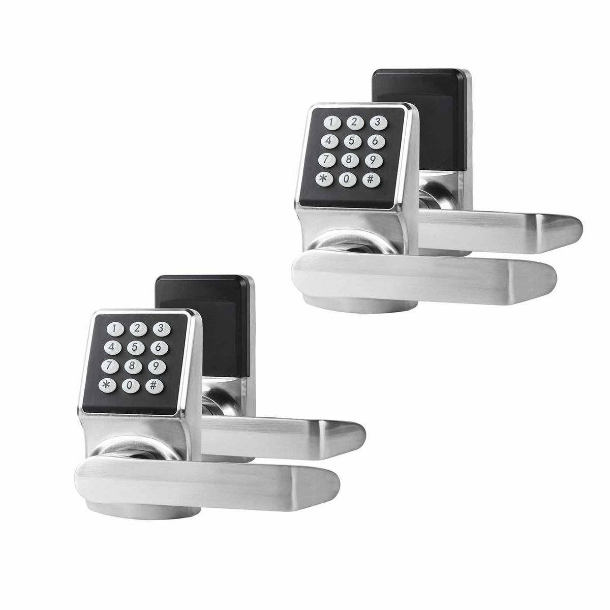 Cielsa Dawn Keypad Door Lock with Handle – 2-Pack Brushed Nickel