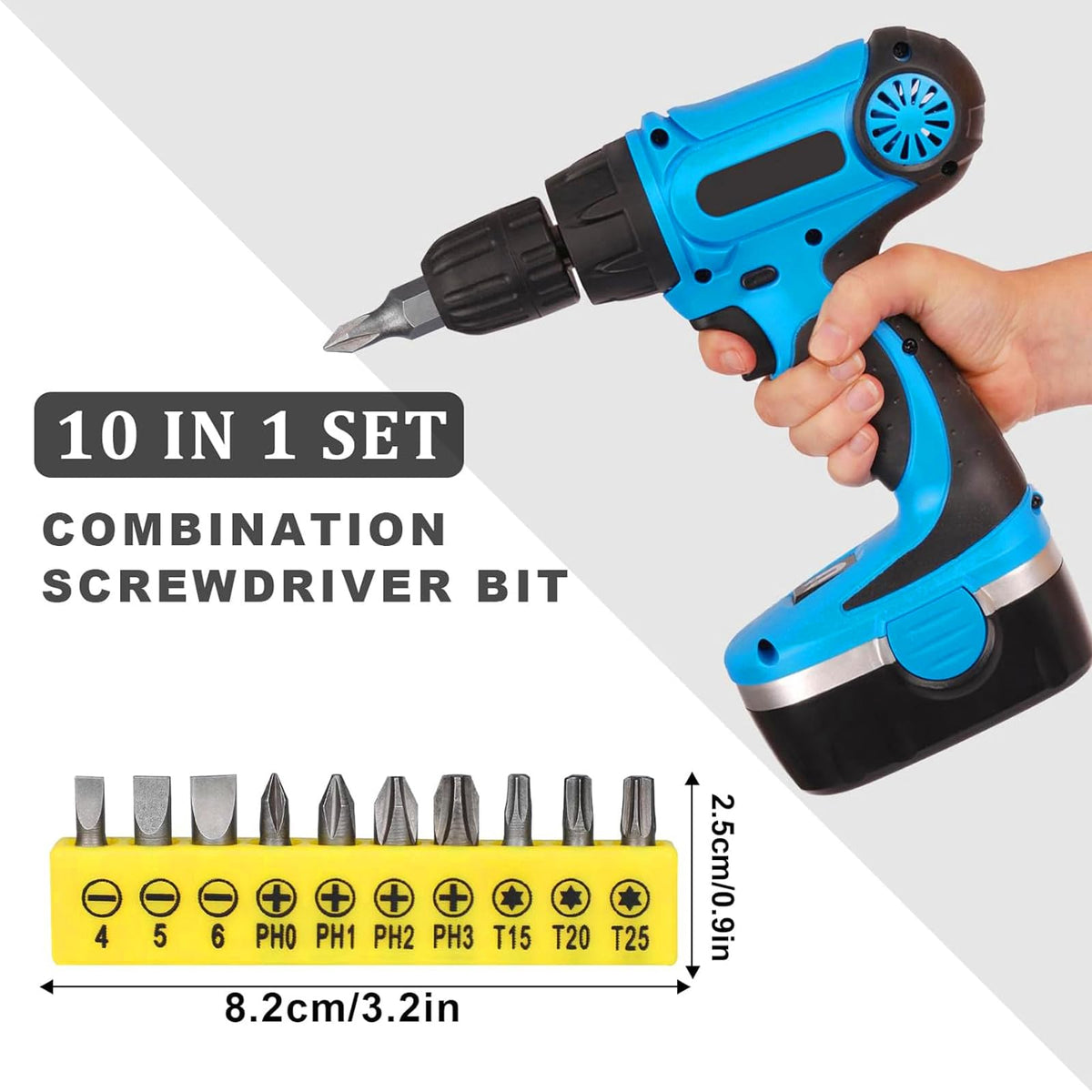 CIGOTU 17Pcs Flexible Drill Extension Set – 360° Rotatable Adapters & 105° Right Angles