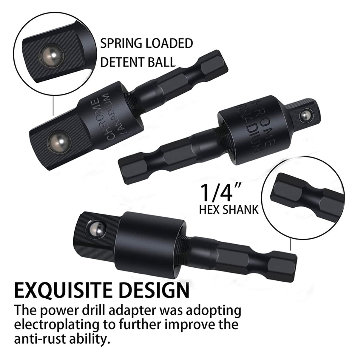 CIGOTU 17Pcs Flexible Drill Extension Set – 360° Rotatable Adapters & 105° Right Angles
