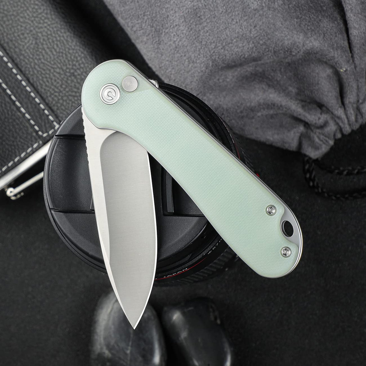 CIVIVI Elementum II Pocket Folding Knife – 2.96-inch Nitro-V Blade, G10 Handle, Deep Carry Clip