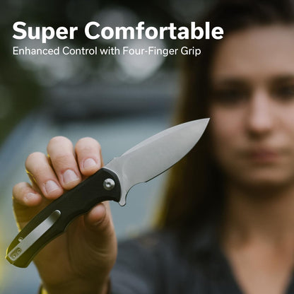 CIVIVI Mini Praxis Folding Knife – 2.98-inch D2 Blade, G10 Handle, EDC Pocket Clip