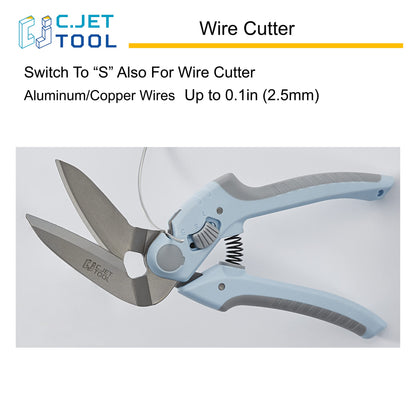 C.JET TOOL 8-Inch Heavy-Duty Carpet Cutter - Multi-Purpose, Soft-Grip Stainless Steel (Blue)