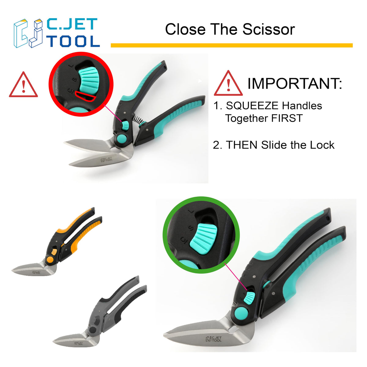 C.JET TOOL 8-Inch Heavy-Duty Carpet Cutter - Multi-Purpose, Soft-Grip Stainless Steel (Blue)