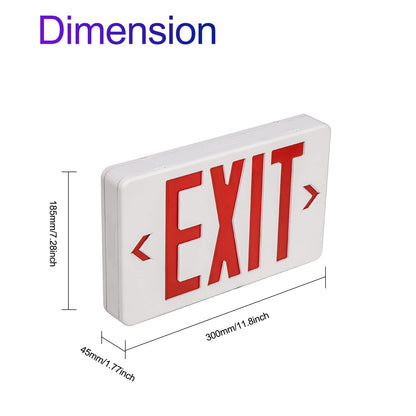 CM MZY Emergency Exit Sign – Double Face, Battery Backup, UL Listed (120V/277V)