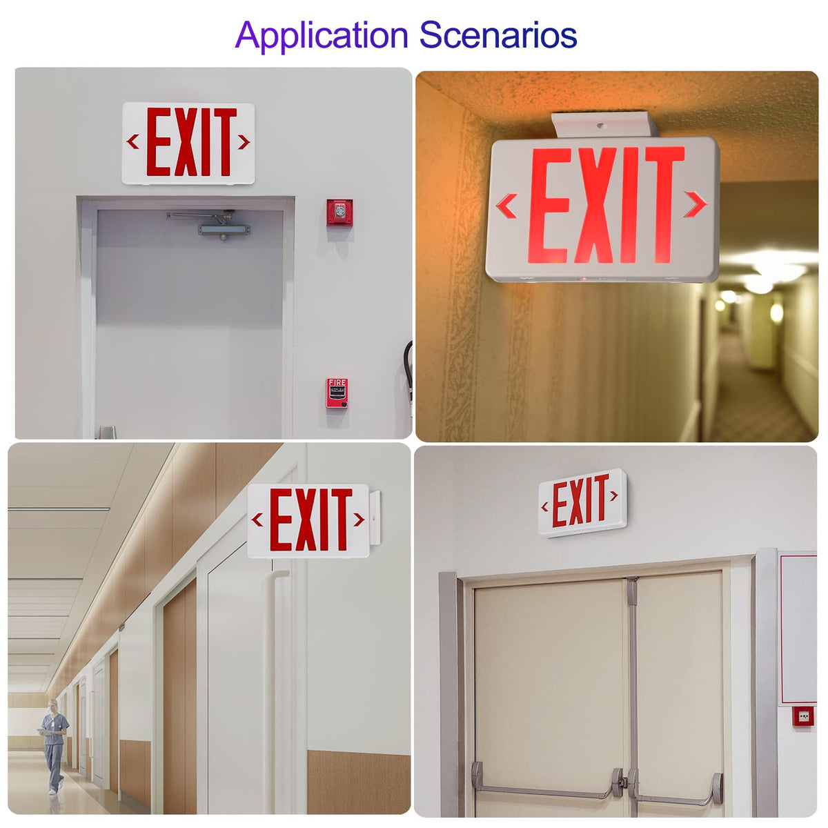 CM MZY Emergency Exit Sign – Double Face, Battery Backup, UL Listed (120V/277V)