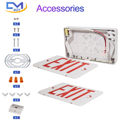 CM MZY Emergency Exit Sign – Double Face, Battery Backup, UL Listed (120V/277V)
