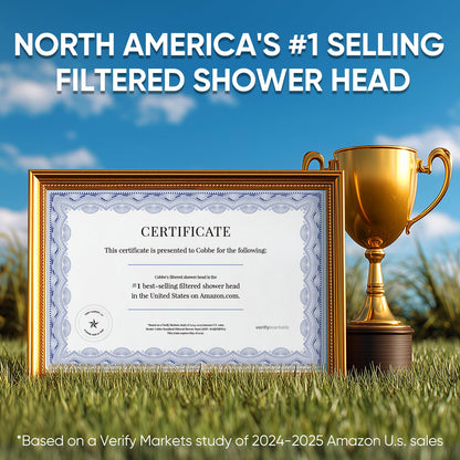 Cobbe Filtered Shower Head with Handheld — 6 Spray Modes, Chlorine Removal