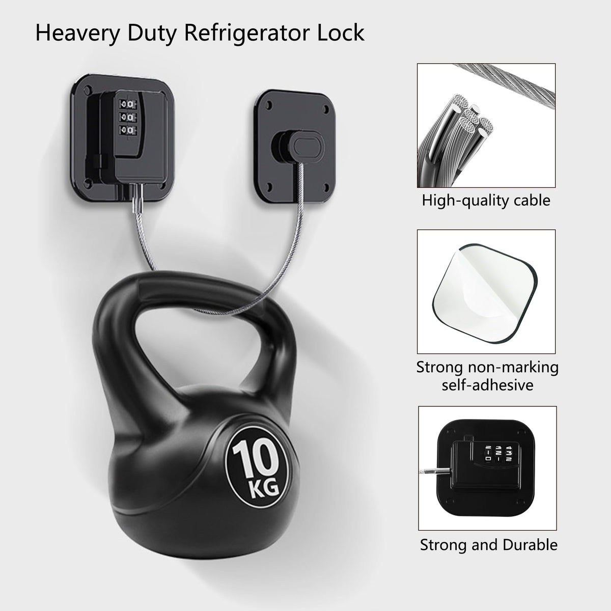 Coipdfty Refrigerator Lock 2-Pack – Heavy Duty, Keyless Combination Locks