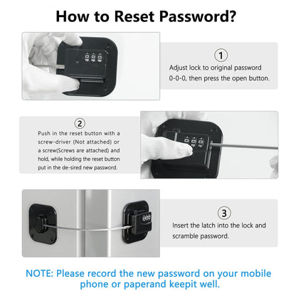 Coipdfty Refrigerator Lock 2-Pack – Heavy Duty, Keyless Combination Locks