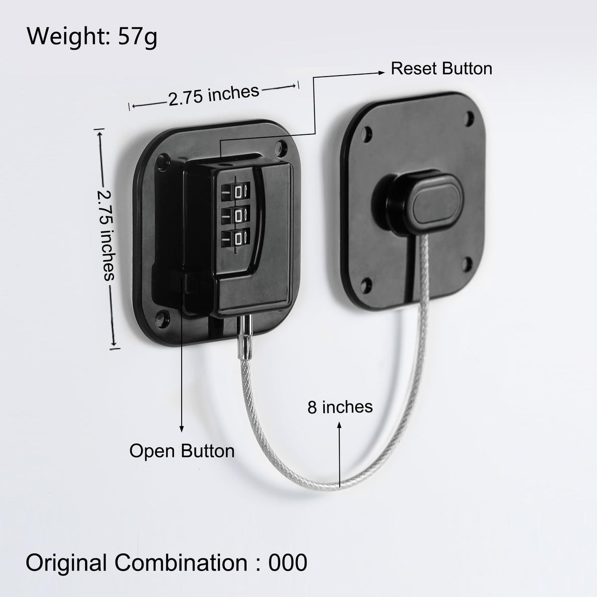 Coipdfty Refrigerator Lock 2-Pack – Heavy Duty, Keyless Combination Locks