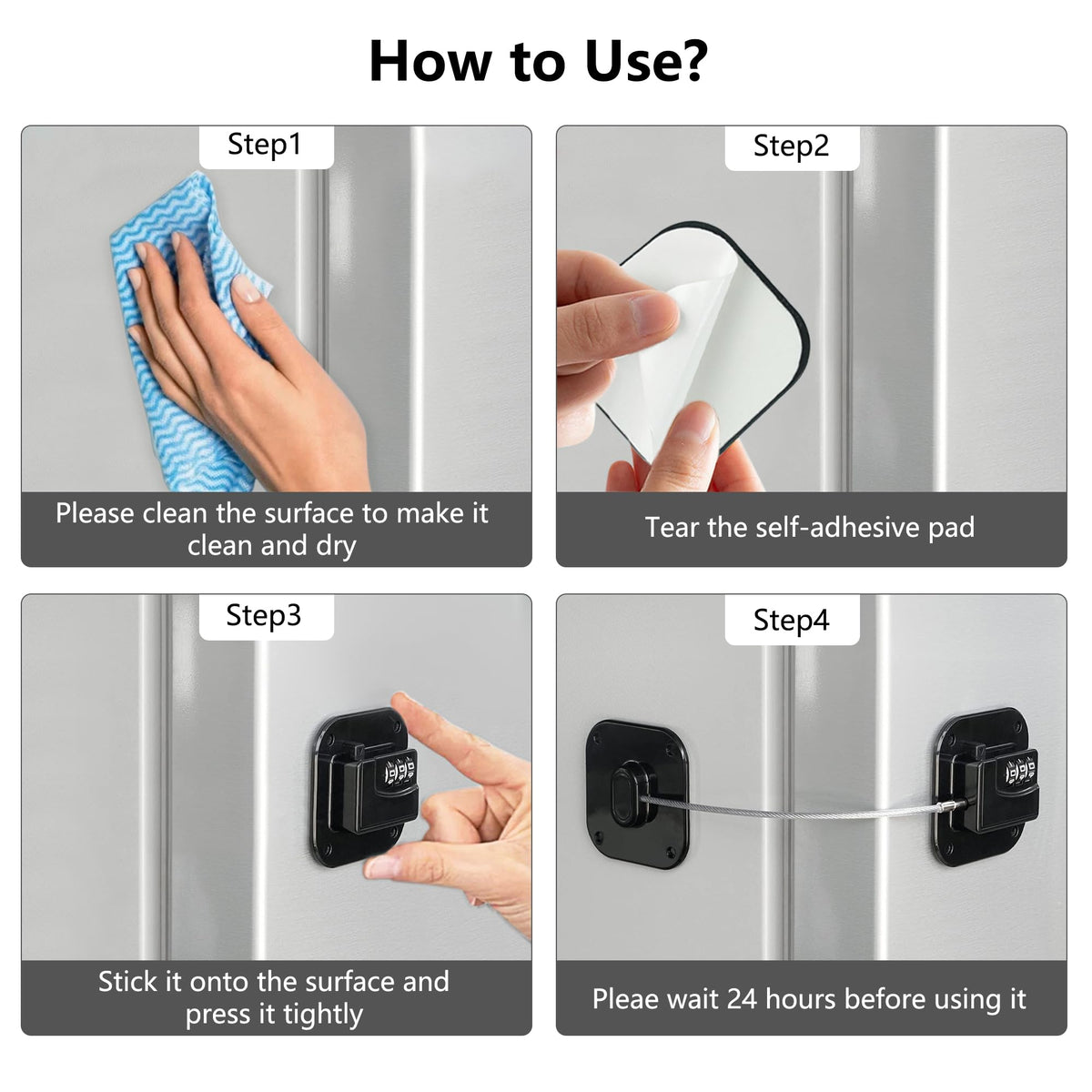 Coipdfty Refrigerator Lock 2-Pack – Heavy Duty, Keyless Combination Locks