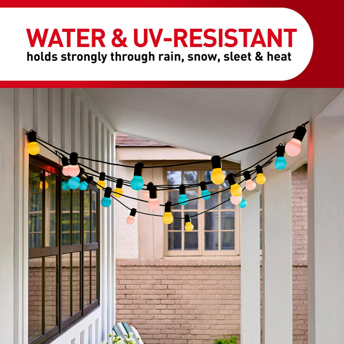 Command Clear Outdoor Light Clips 4-Pack: Damage-Free Hanging for Lights & Cables