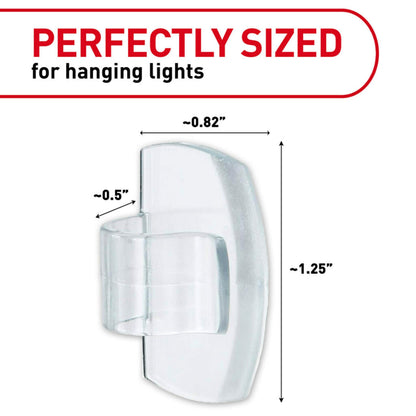 Command Clear Outdoor Light Clips 4-Pack: Damage-Free Hanging for Lights & Cables