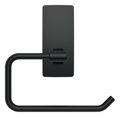 Command Toilet Paper Holder Matte Black with Water Resistant Strips | Rust-Resistant Bathroom Organizer