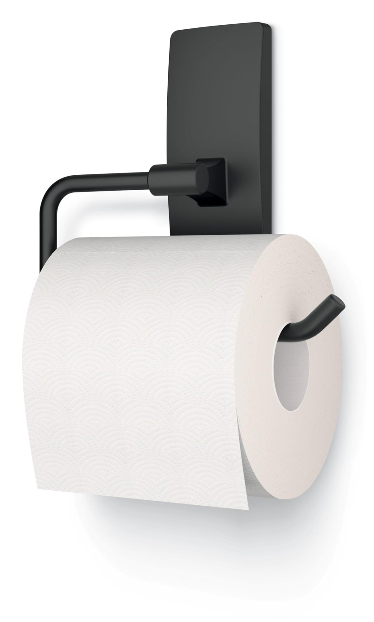 Command Toilet Paper Holder Matte Black with Water Resistant Strips | Rust-Resistant Bathroom Organizer