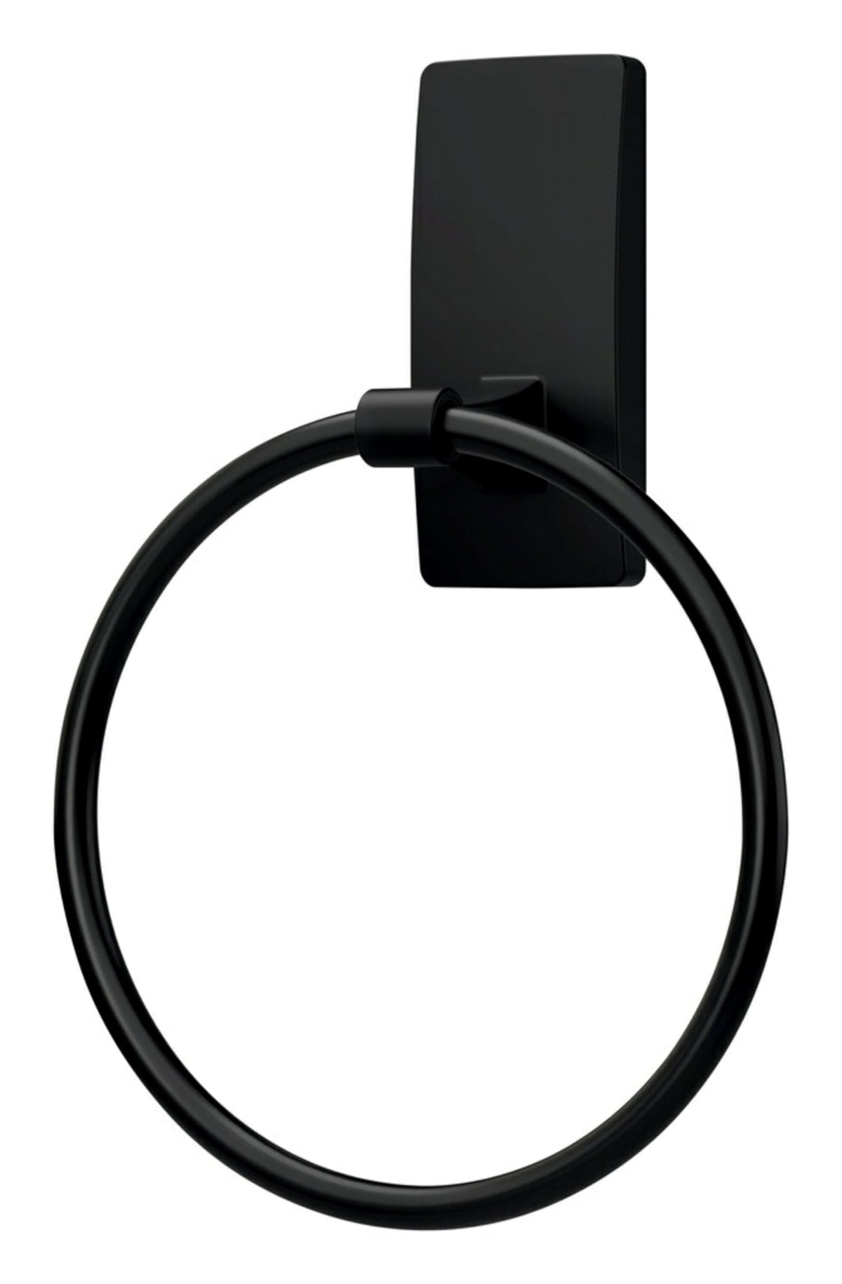 Command Hand Towel Holder Matte Black with Water-Resistant Strips – Holds 5 lbs