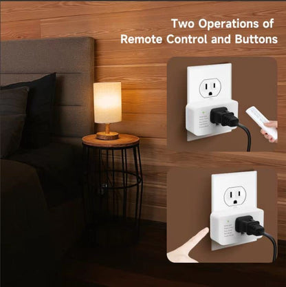 Comyan Indoor Dimmer with Remote, 100ft Range – 2/3-Prong Plug-in Light Dimmer