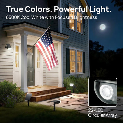 Consciot Solar Lights Outdoor IP67 2-Pack – 3 Lighting Modes, Auto On/Off