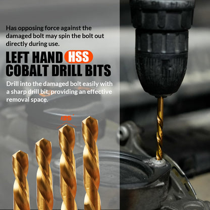 Coobeast 72pcs Bolt Extractor Kit – Left-Hand Drill Bits for Damaged Bolts