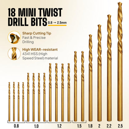 Craft911 Pin Vise Hand Drill – 28-Piece Micro Drill Bit Set for Jewelry Making and DIY Projects