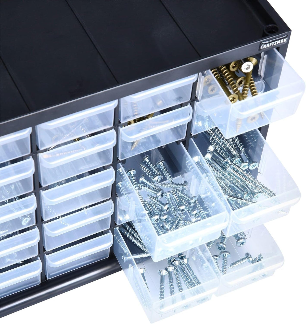 CRAFTSMAN 30-Drawer Storage Organizer – Stackable Plastic System (CMST40730)