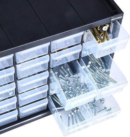CRAFTSMAN 30-Drawer Storage Organizer – Stackable Plastic System (CMST40730)