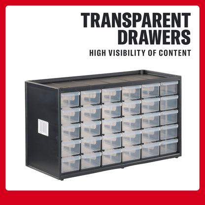 CRAFTSMAN 30-Drawer Storage Organizer – Stackable Plastic System (CMST40730)