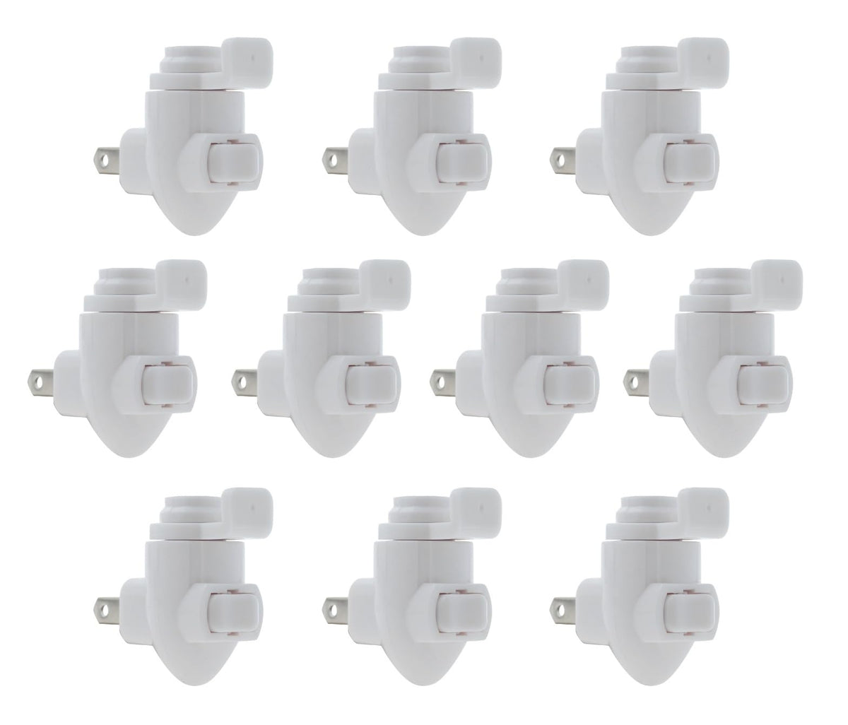 Creative Hobbies Plug In Night Light Module Pack of 10 – White Plastic, Customizable