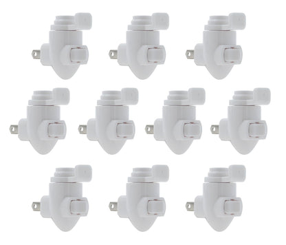 Creative Hobbies Plug In Night Light Module Pack of 10 – White Plastic, Customizable